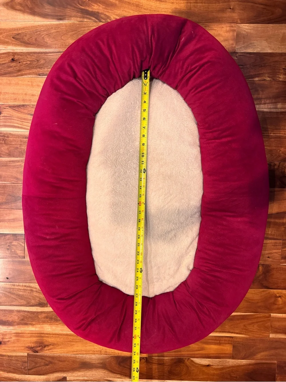 Set of 3 Pet Beds in Tan and Red
